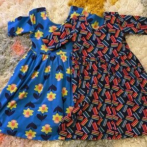 Two Hanna Andersson twirl dresses